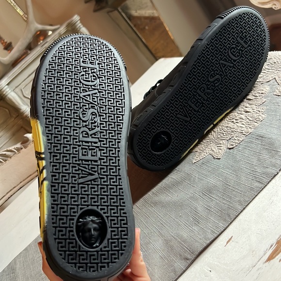 Versace - La Greca “Smiley” High-Top Sneakers - Picture 5 of 8